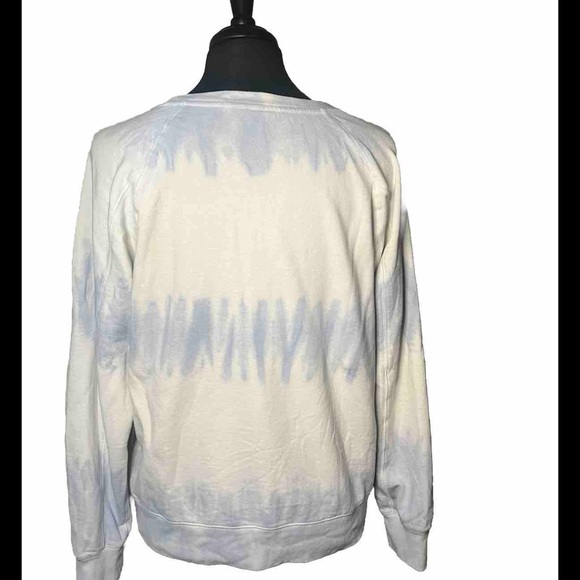 GAP NWT Men’s Sweatshirt Crewneck LT Blue White Tie Dye - Picture 3 of 6